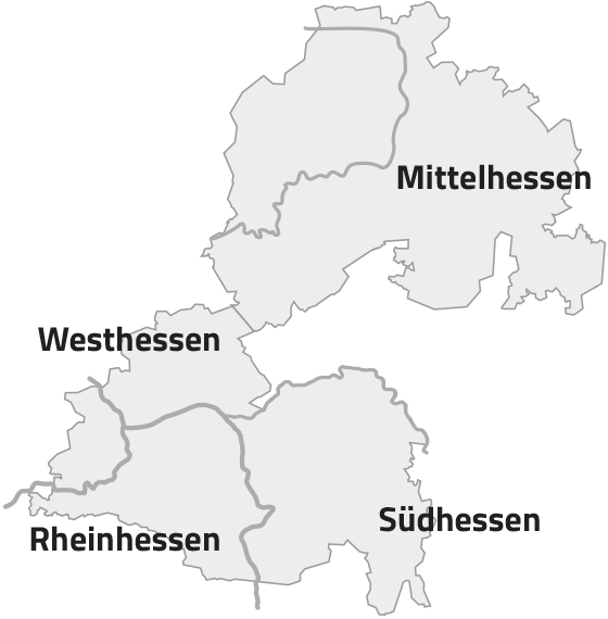 Karte mit Regionen